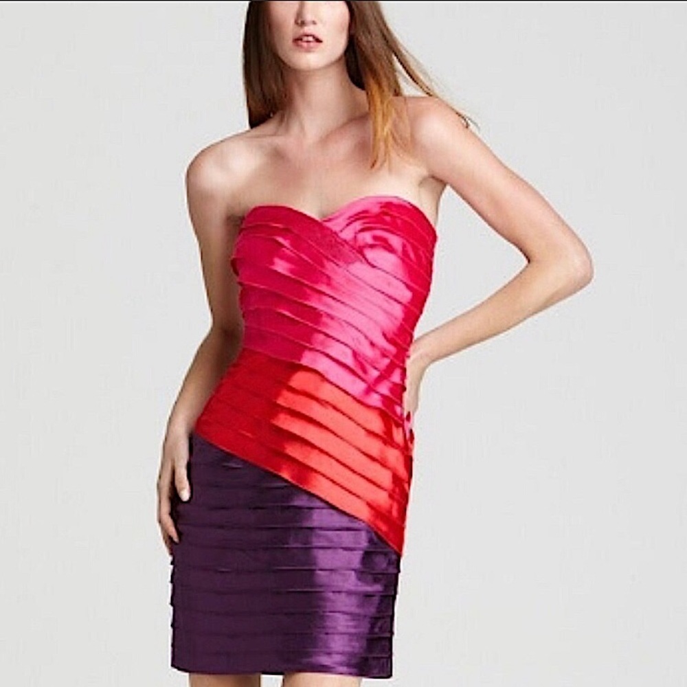 Max & Cleo Colorblock Cocktail Dress